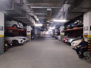 Klaus installed stack parking system in delhi
