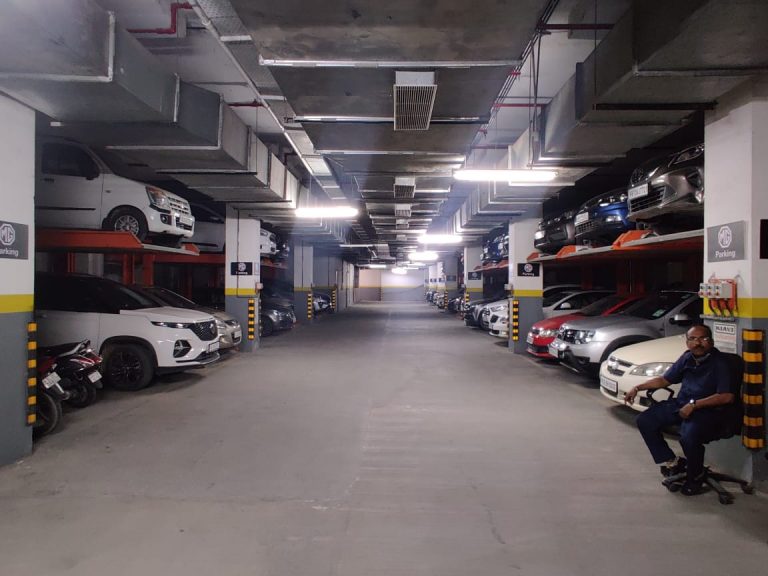 Klaus installed stack parking system in delhi